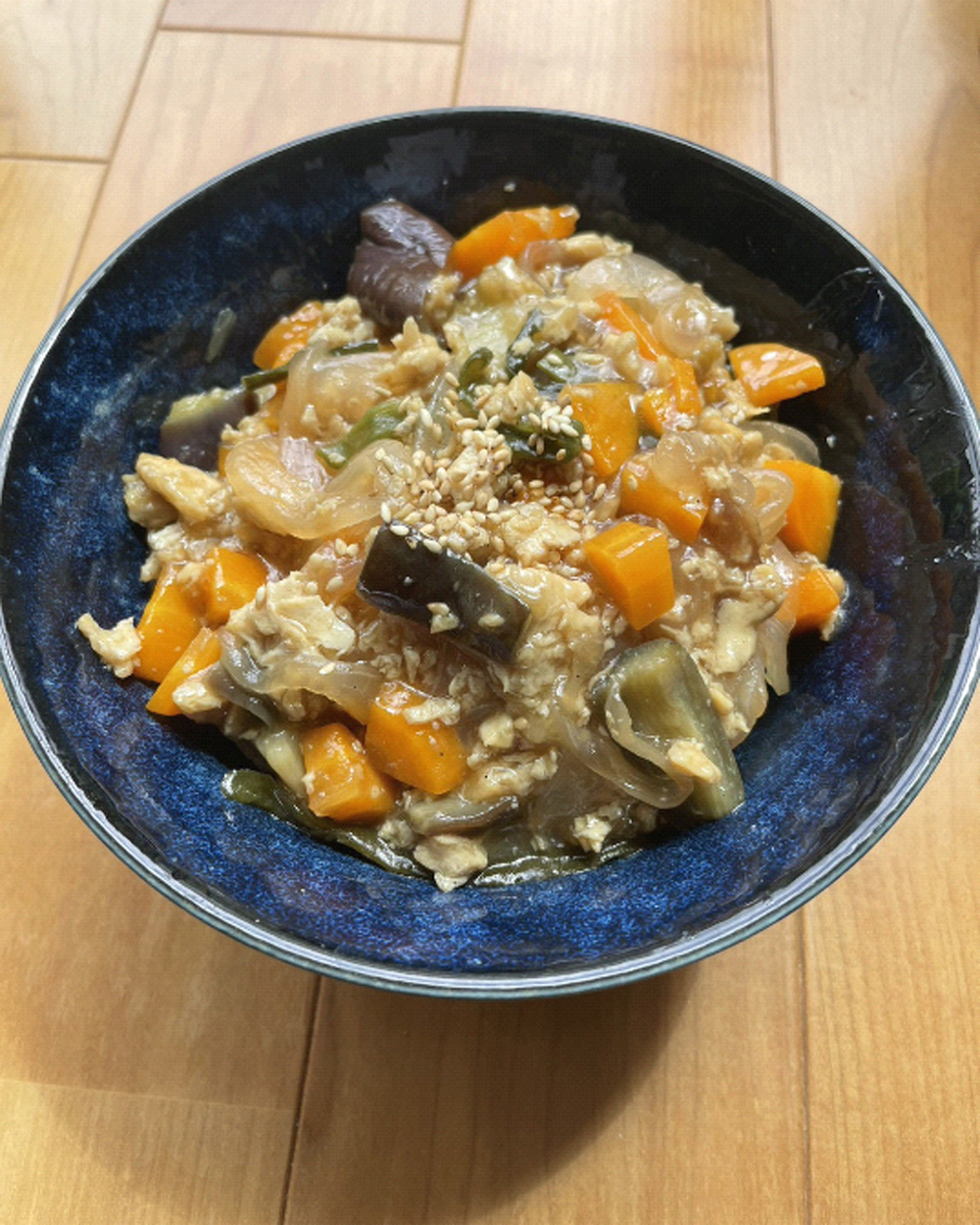 大豆ミートの中華野菜炒めあんかけ丼